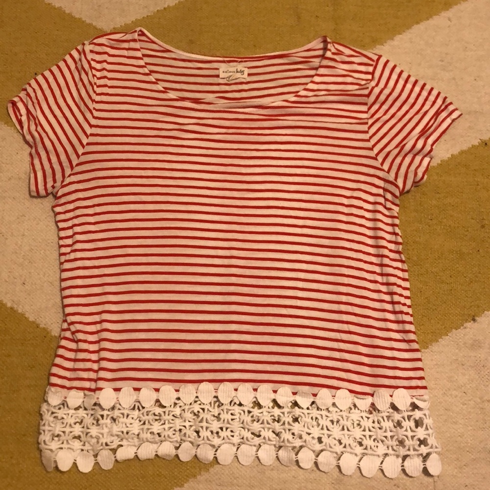 Maison Jules Striped Crop Top